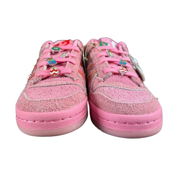 Adidas Forum Low CL The Grinch Bliss Pink Bright Red Shoes ID8895 Women's Size 7 - Picture 2 of 10